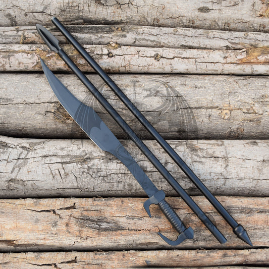 Set of Spartan King Leonidas Sword and Spear