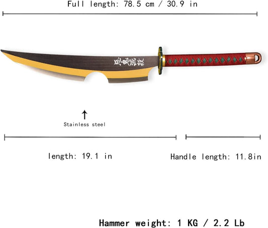 Demon Slayer Uzui Tengen Amber Nichirin Twin Sword