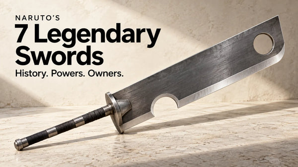 Zabuza’s Executioner’s Blade from Naruto on a stone background.