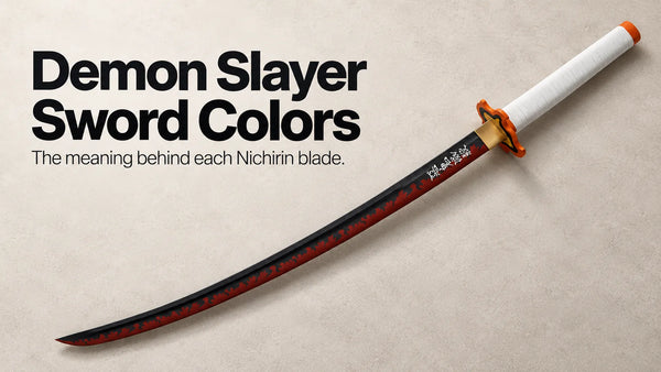 Rengoku’s Demon Slayer sword replica with red flame detailing.