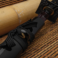 Black Knight Black Cord Damascus Ninja Katana Sword