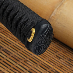 Black Knight Black Cord Damascus Ninja Katana Sword