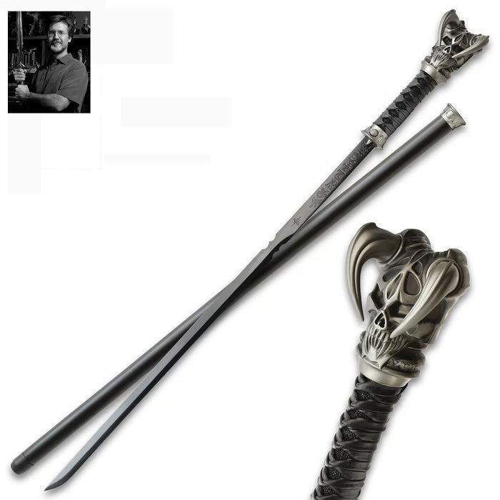 Black Vorthelok Forged Sword Cane