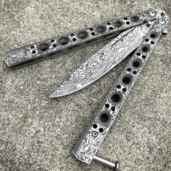 Scorpion Balisong Butterfly Knife - Damascus Edition