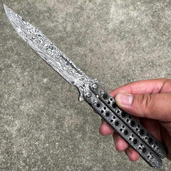 Scorpion Balisong Butterfly Knife - Damascus Edition