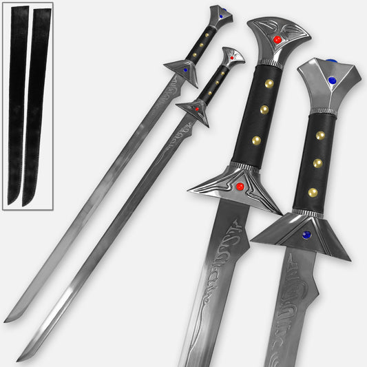 Drizzt's Icingdeath & Twinkle Scimitar Combo Set: 36" Dual Fantasy Replica
