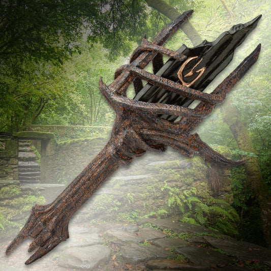 Elfish Black Sword Replica – Fantasy Polyresin Collectible Blade