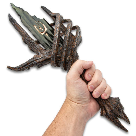 Elfish Black Sword Replica – Fantasy Polyresin Collectible Blade