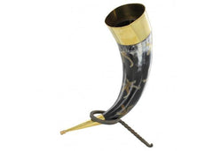 Hand-Forged Iron Drinking Horn Display Rack