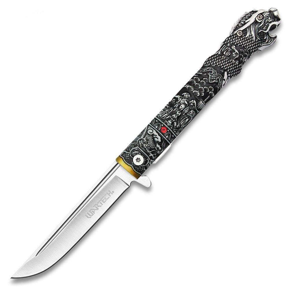 Highlander MacLeod Style Spring Assisted – Dragon Handle Folding Knife