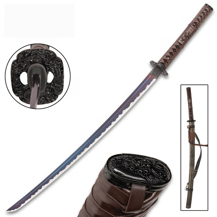 Kraken Katana With Scabbard - Carbon Steel Blade