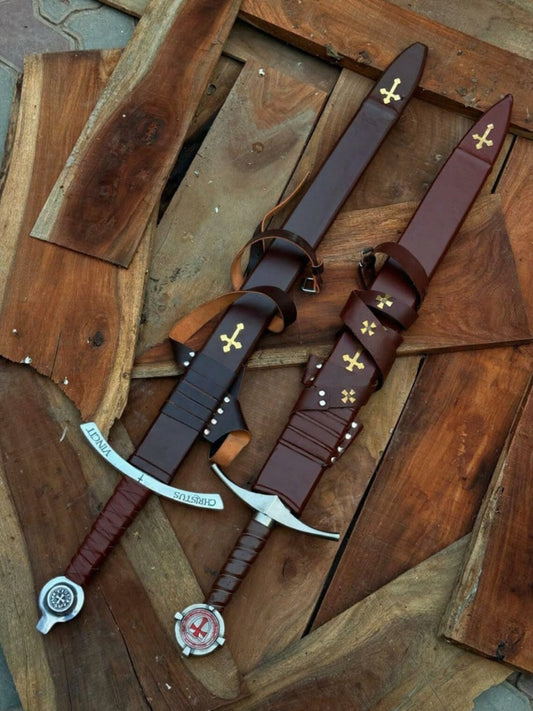 Templar Crusader Sword – Medieval Knight Replica with Free Scabbard