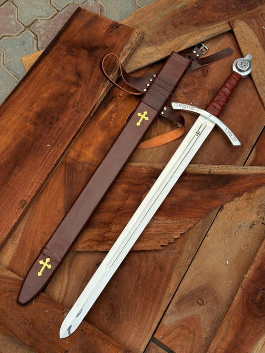 Templar Crusader Sword – Medieval Knight Replica with Free Scabbard