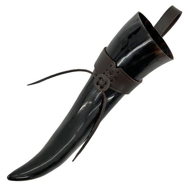 Medieval Norwegian Viking Drinking Horn: 24oz Authentic Natural Buffalo Horn