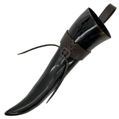 Medieval Norwegian Viking Drinking Horn: 24oz Authentic Natural Buffalo Horn