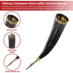 Navigator's Serpent Viking Compass Horn