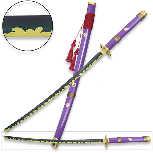 One Piece Roronoa Zoro Enma Purple Katana Sword