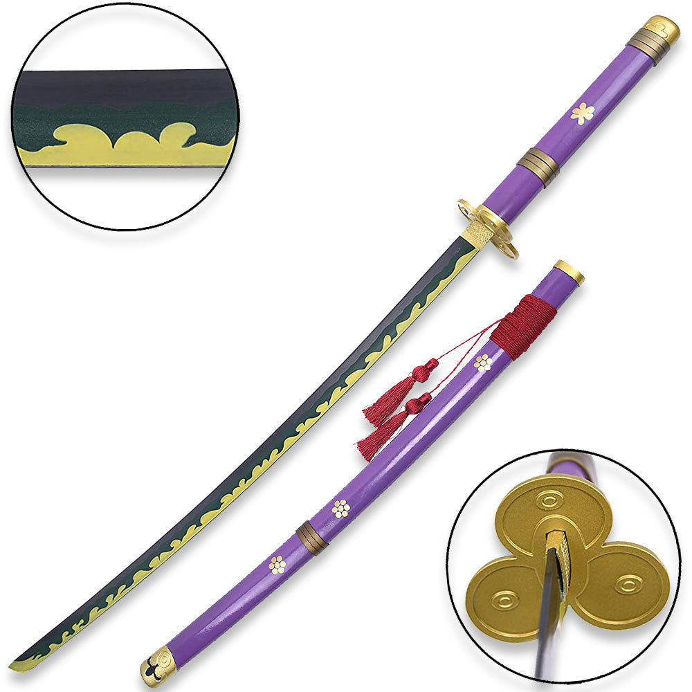 One Piece Roronoa Zoro Enma Purple Katana Sword