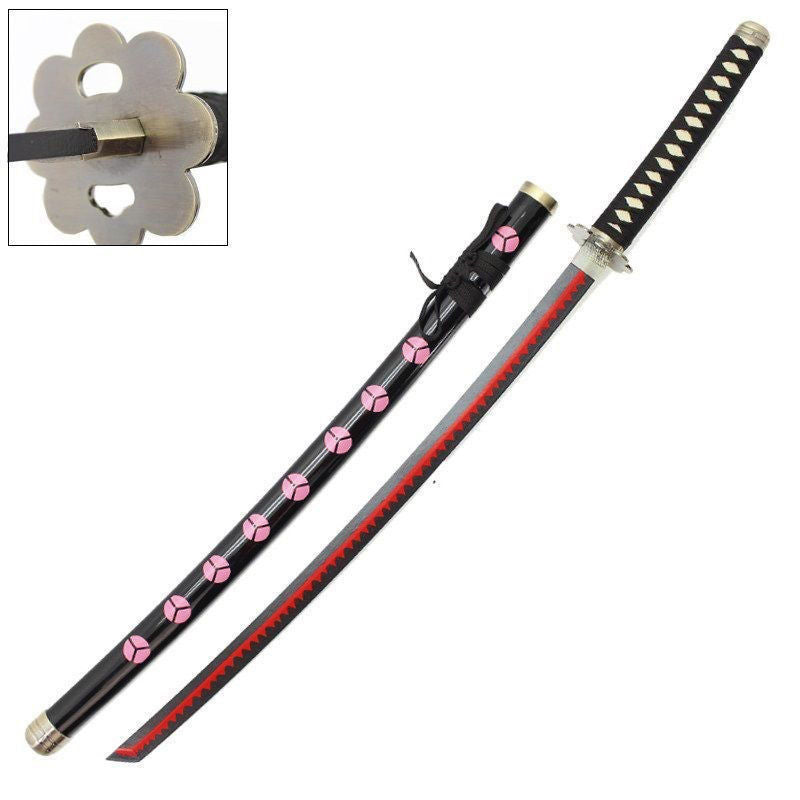 One Piece Roronoa Zoro Shusui Katana Sword Red Hamon