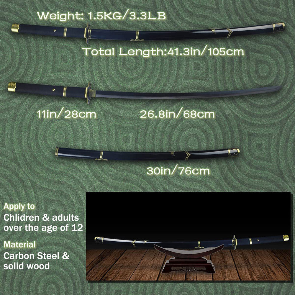 One Piece Roronoa Zoro Yubashiri Katana Sword 40"
