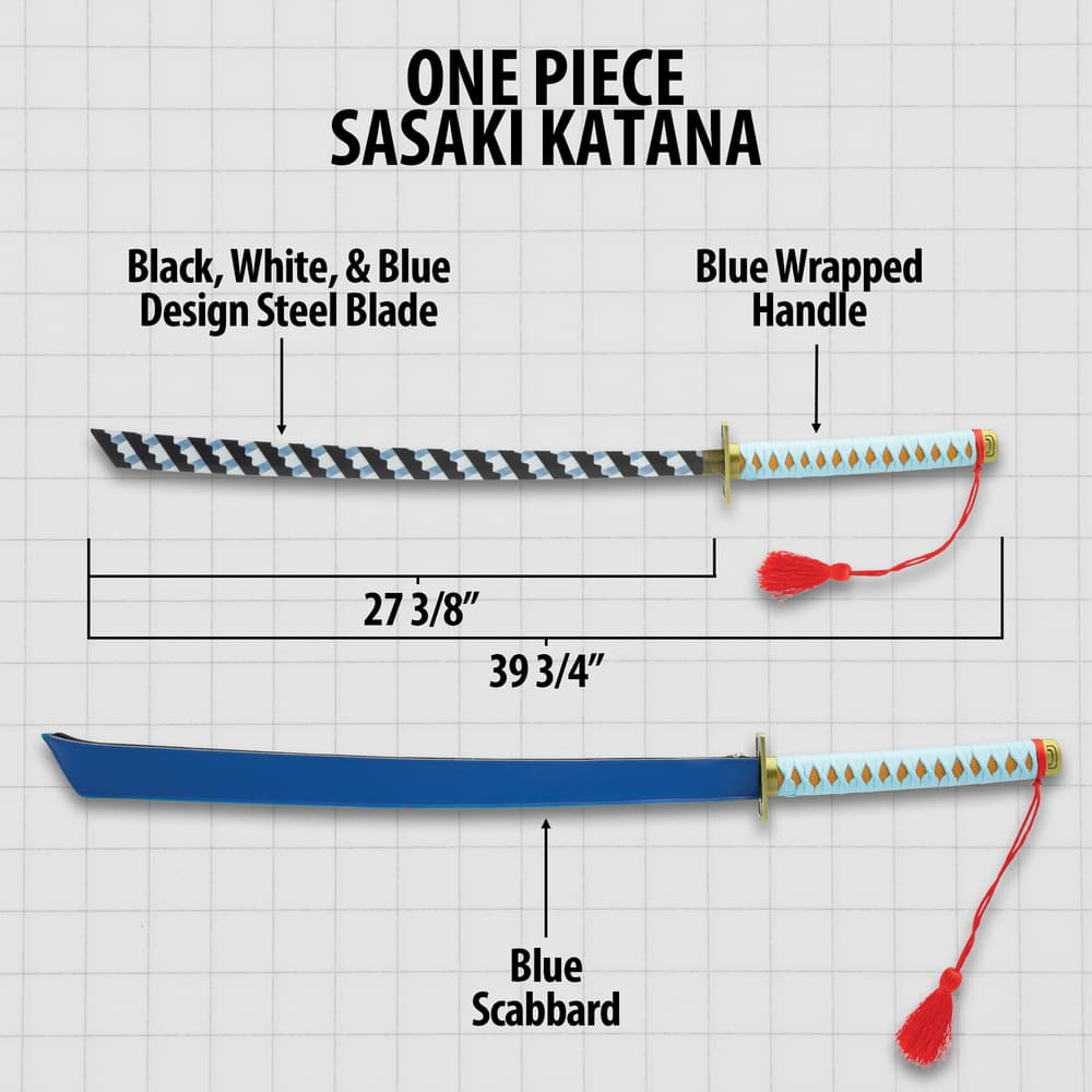 One Piece Sasaki Katana Sword With Free Sheath