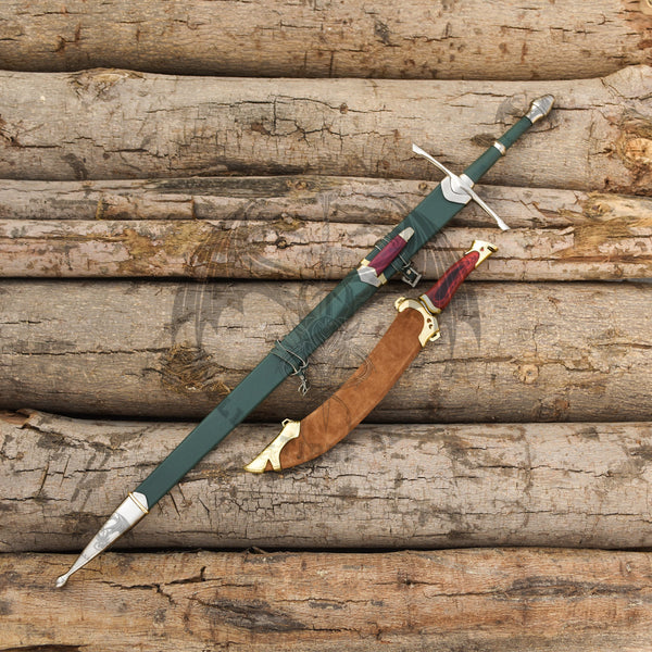 Aragorn Strider Ranger Sword and Elven Knife 
