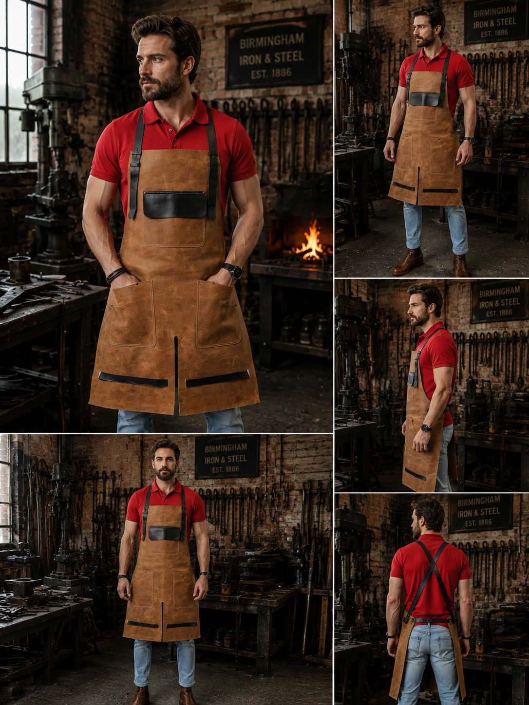 Reinforced Split Leg Blacksmith Apron