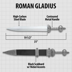 Roman Julius Caesar Gladius Sword