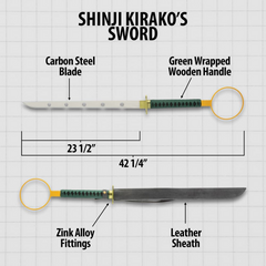 Shinji Hirako Zanpakuto Sword – Bleach Anime Replica Katana