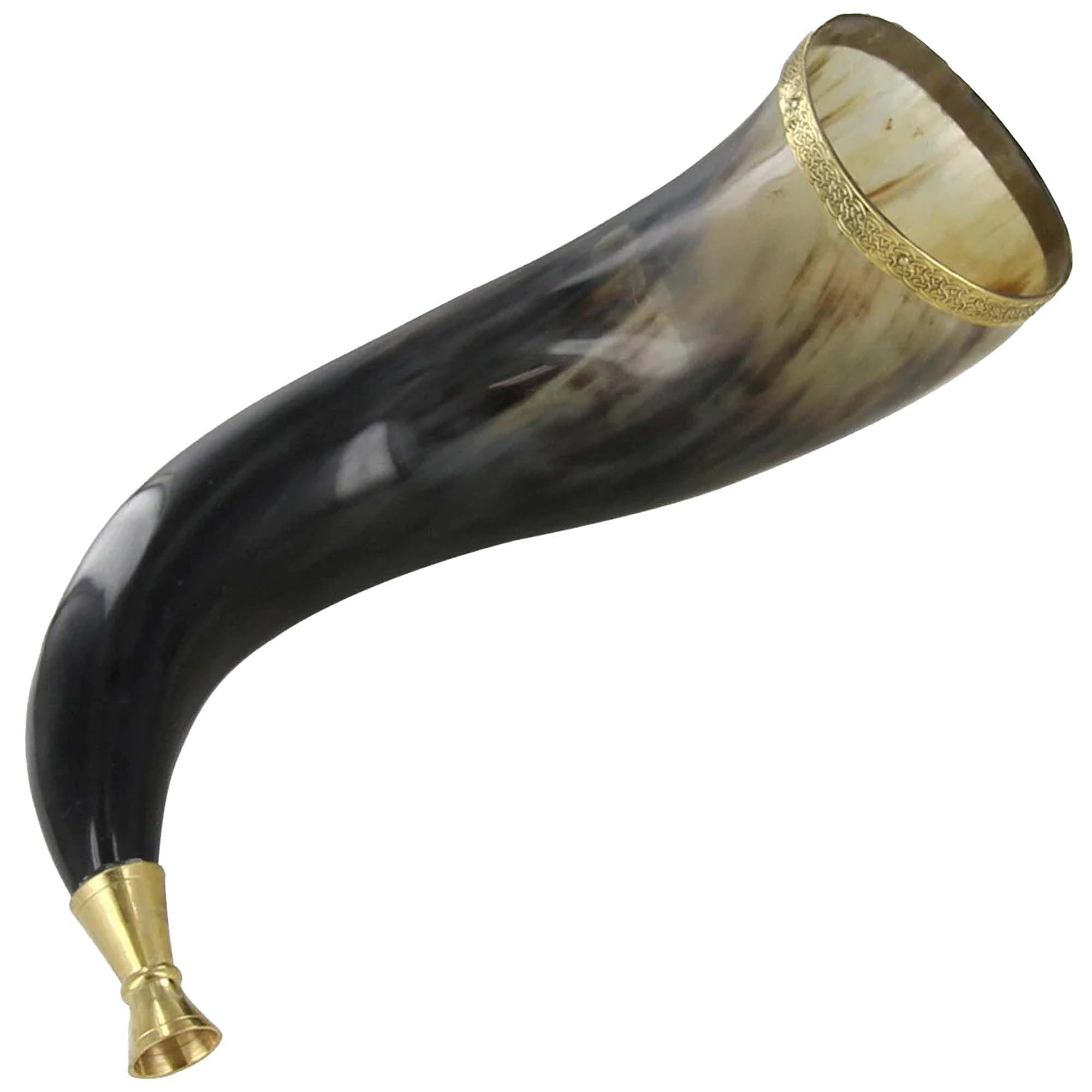 Warrior's Call Cow Horn Trumpet | Celtic Cross Battle Horn